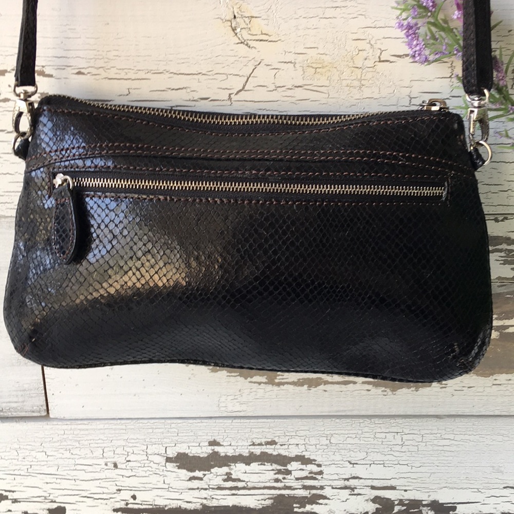 Black Python Brighton Crossbody Handbag - image 3